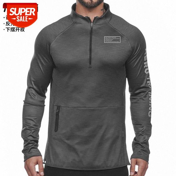 

trendy brand sweater men's spring and autumn european american solid color long-sleeved jacket fashion all-match letter reflective pri, Black