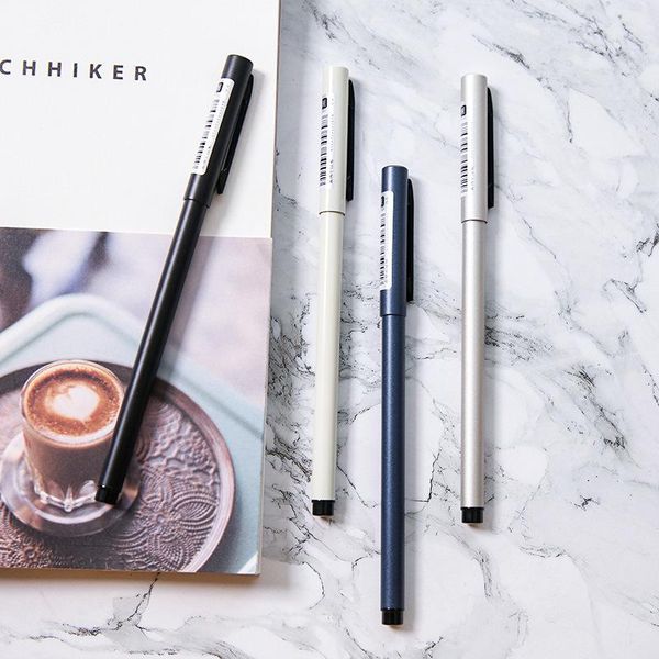 

gel pens metal rod nordic style pen 0.5mm black refill business office signature student exam for school