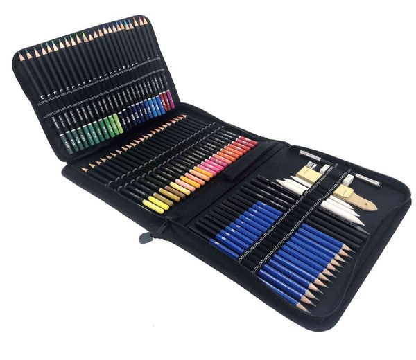 

painting pens 95 piece drawing pencil art suppli color lead set, Black;red