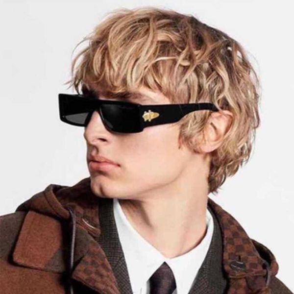 

square statement sunglasses women designer trending products 2021 decorative rectangle uv400 black, White;black