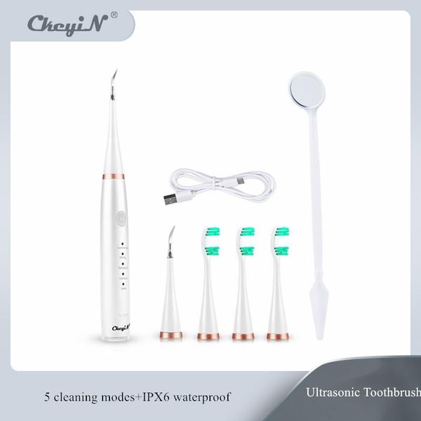 

smart electric toothbrush ckeyin ultrasonic usb rechargeable ipx7 waterproof brushes men women timer replacement heads set