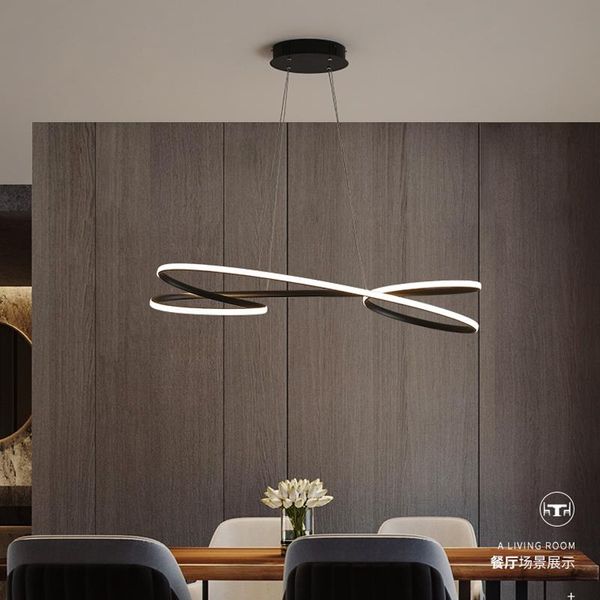 

modern led pendant lights for dining living kitchen room black/brown aluminum lamp lamparas modernas fixtures 2021 lamps
