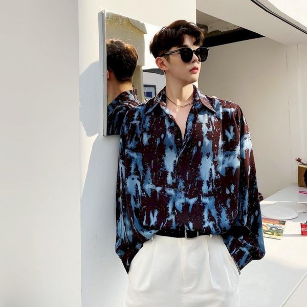 

men's casual shirts hawaiian shirt men cardigan spring autumn loose korean streetwear fashion high street chic aesthetic male clothes, White;black