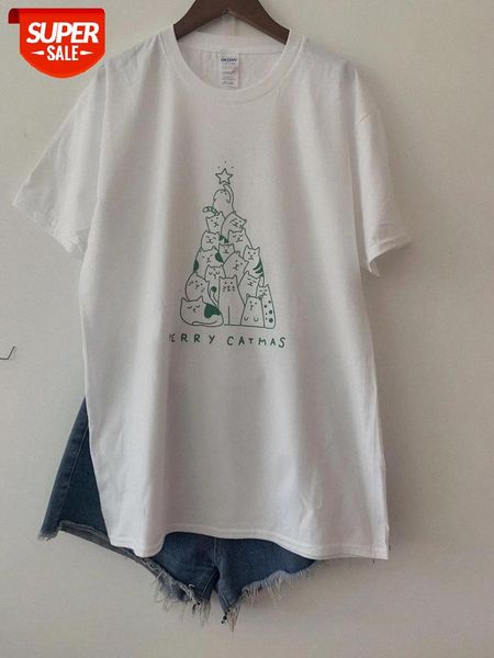 

sunfiz hjn merry catmas t-shirt cute cat funny tee christmas shirt gift for cat lovers #mm9s, White