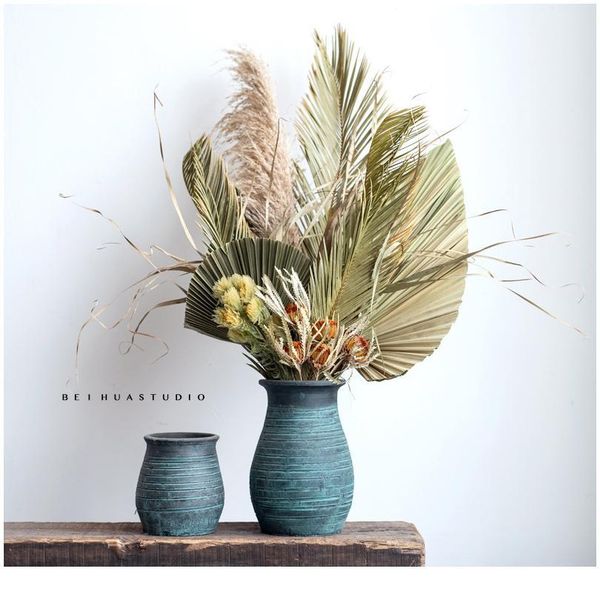 

1pcs palm fan leaf dried flower palm leaf window reception party diy art wall hanging decoration for wedding arch arr jllnil