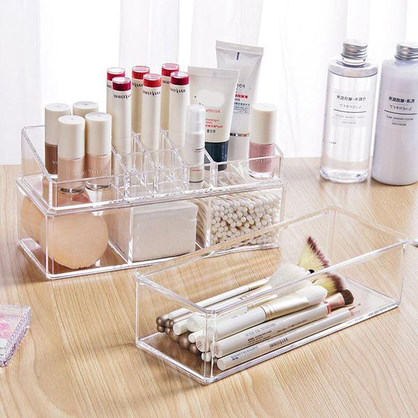 

acrylic make up organizer combinable transparent makeup storage box cosmetic drawers organize home boxes & bins