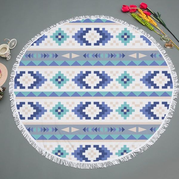 

towel boho bohemian beach mandala soft large round absorbent bath swimming bathroom drying cloth yoga mat picnic blanket