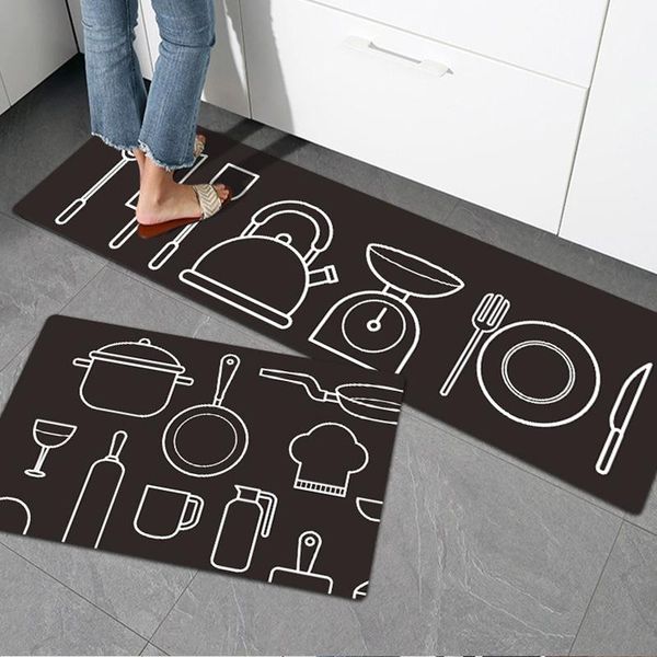 

carpets eovna waterproof oilproof kitchen mat set antislip bath soft bedroom floor living room pvc leather carpet doormat