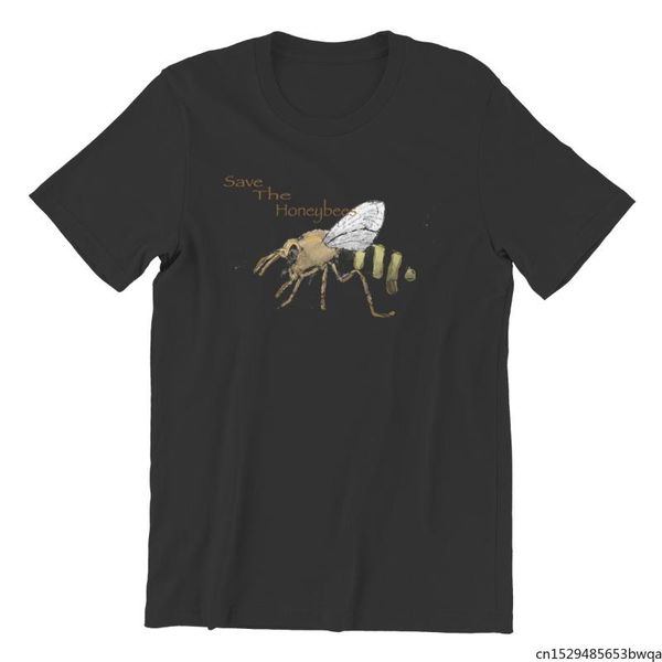 

men's t-shirts save the honeybees fashion punk kawaii t-shirt, White;black