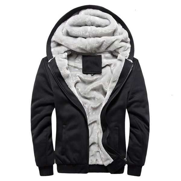 

2021 new winter brand autumn and plus veet thick coat, men's casual hooded coat tts8, Black