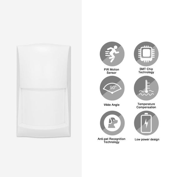 

smart home control wired pir sensor 10kg anti-pet immunity for burglar security alarm system infrared motion detector
