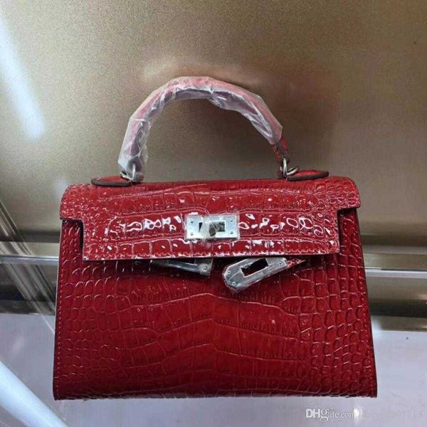 

genuine leather bags european classical style luxury fashion lady shoulder bag handbag pures crocodile production banquet platinum package