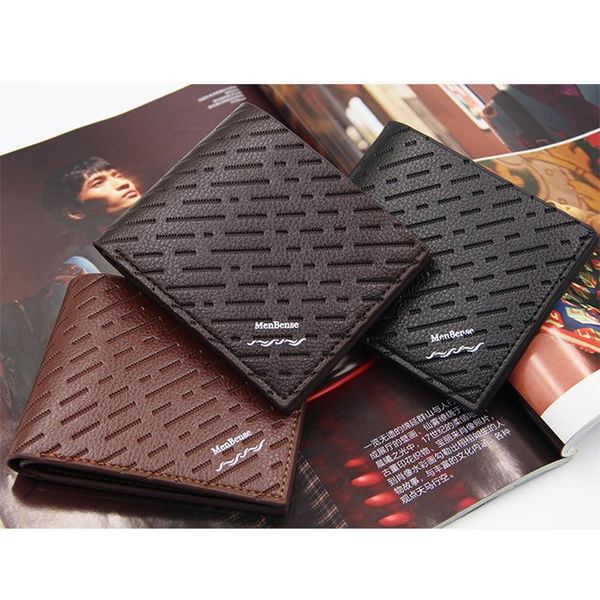 

men's short wallet fashion leisure purses change wallet pu purse, Red;black