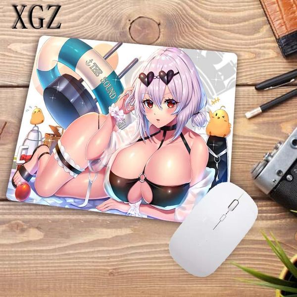 

mouse pads & wrist rests xgz 22x18cm girls big breast anime pad gaming mousepad gamer s personalized keyboard pc