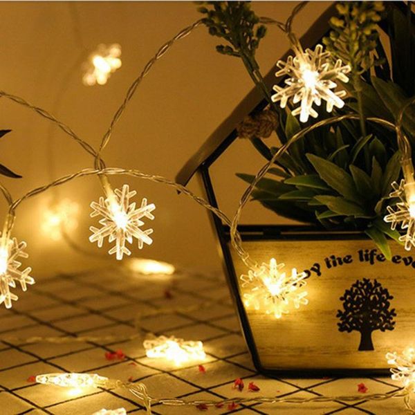 

lawn lamps claus christmas snowflake string light atmosphere decoration led