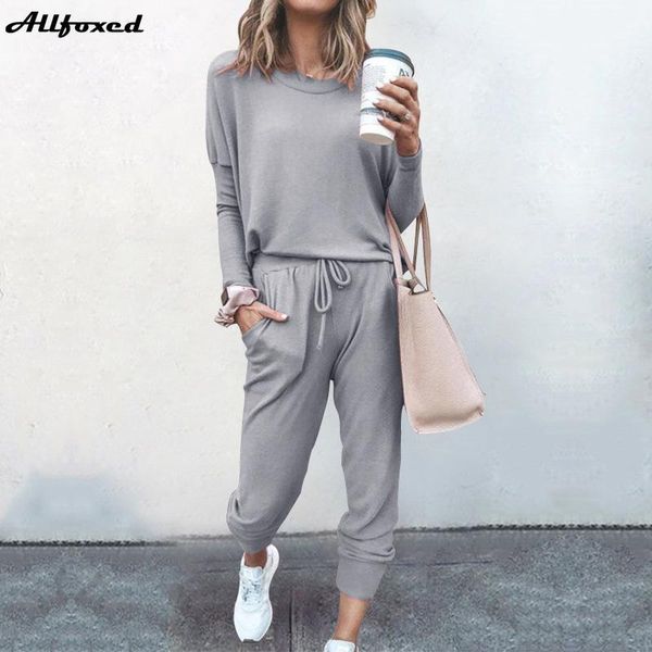 

women's two piece pants tracksuit women 2 sets loose comfortable simple style solid color long sleeve casual suits clothes sportswear, White