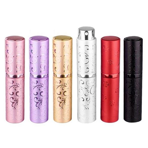 

storage bottles & jars 10ml rotating glass parfum spray bottle portable empty liquid cosmetic containers refillable clear aluminum atomizer