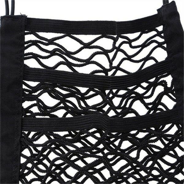 

car organizer storage net oxford cloth + mesh with 4 plastic hooks 30 x 25cm
