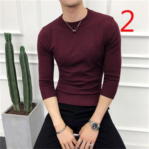 

New 2021 Men's Long-sleeved T-shirt Autumn Cotton Korean Version the Trend of Embroidery and Self-cultivation LESD, White;black