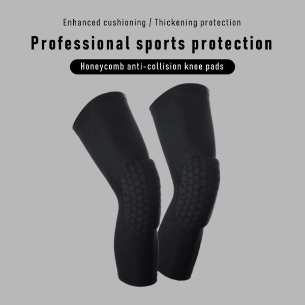 

elbow & knee pads 2021 basketball protector compression sleeve foam brace kneepad fitness gear volleyball support honeycomb, Black;gray