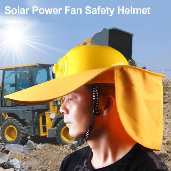 

tactical helmets summer outdoor cycling working safety helmet solar fan cap cooling building site hard hat head protector dropship