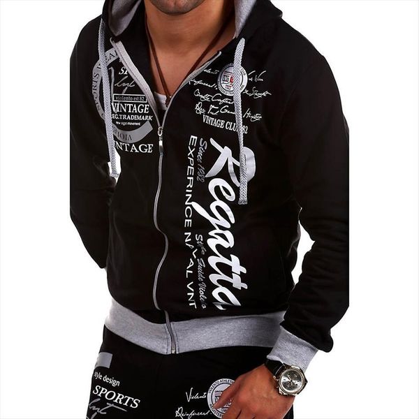 

zogaa casual hoodies sweatshirts and men tracksuit pants set 2 pieces sweatsuit joggers sets, Gray