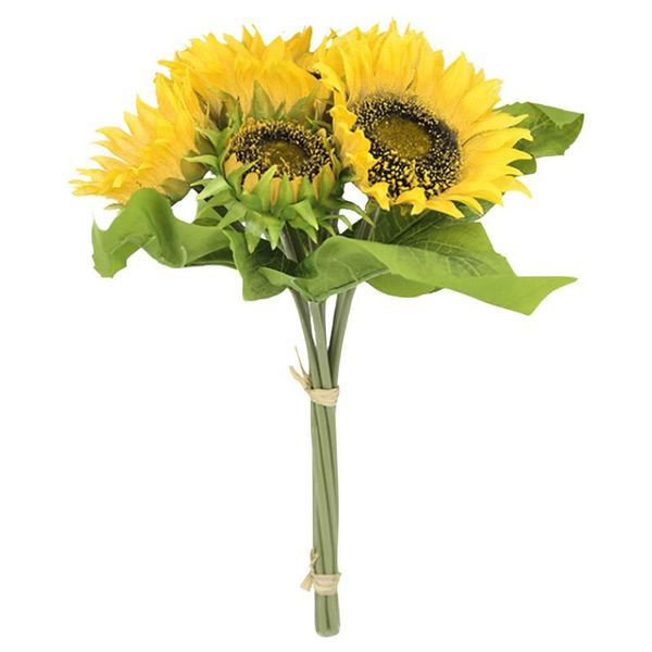 

decorative flowers & wreaths artificial sunflowers bouquet of fake wwedding bouquets dried home decor