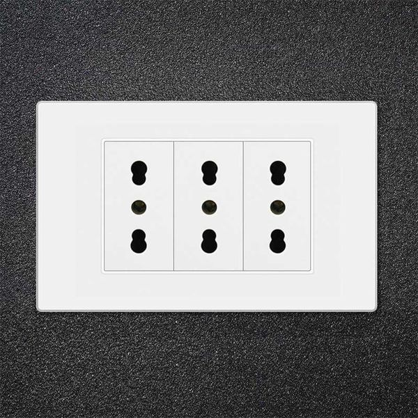 

three position 118 concealed 16a chile italian standard socket panel
