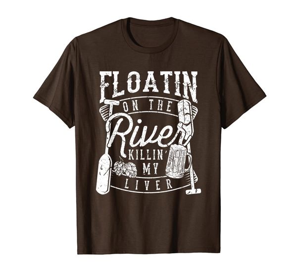 

floatin on the river killin my liver garment t-shirt, White;black