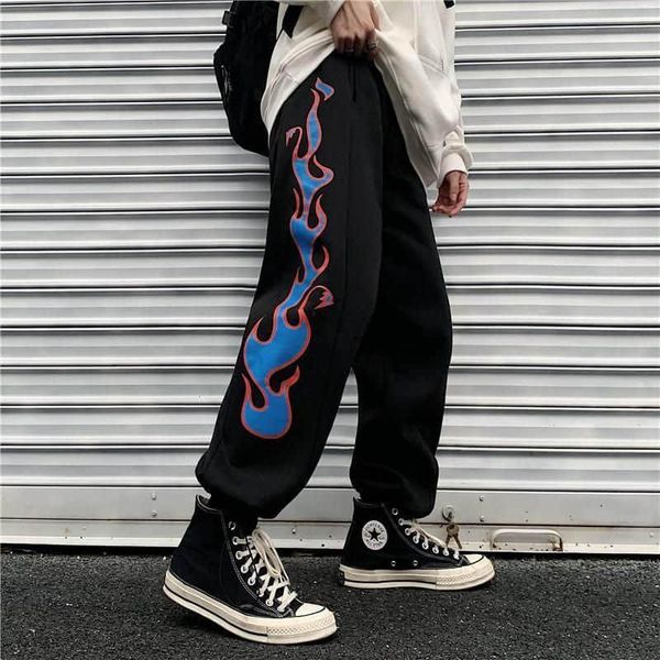 

women's pants & capris men's and fashion street brand printed drawstring leggings casual wei versatile, Black;white