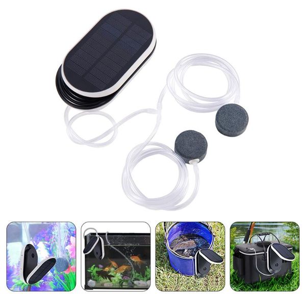 

air pumps & accessories 1pc solar oxygen aerator fish tank oxygenator powered pool pump gift