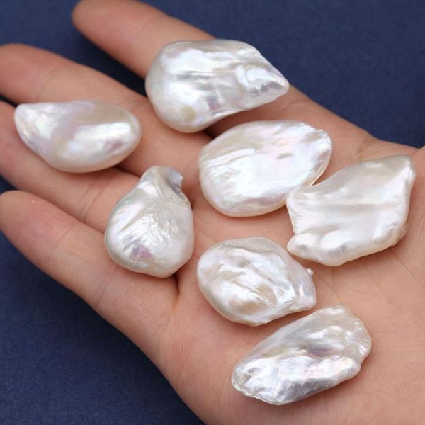 

other 1pc natural freshwater tail pearl beads no hole irregular loose for jewelry making diy necklace bracelet 25-30mm