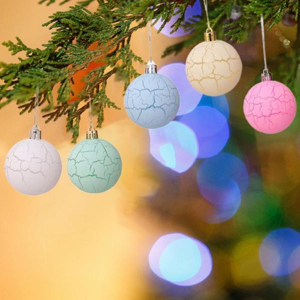 

christmas decorations 1 box anti-deformed balls pendants burr plastic holiday gift festival ornaments for household