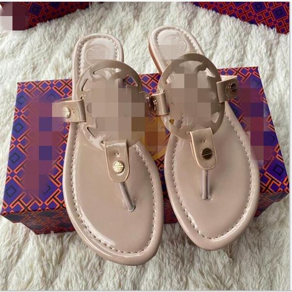 

2021 women slippers clip toe woman sandals casual female flats slides beach footwear new with box flip flops ladies fashion footwear miller, Black