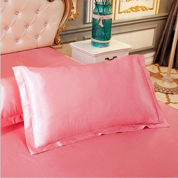 

pillow case 45*75cm 100% queen standard satin silk soft mulberry plain pillowcase cover chair seat square solid color