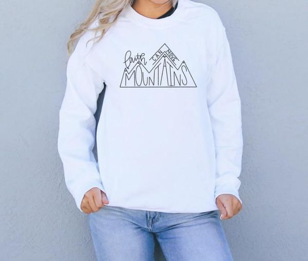 

women's hoodies & sweatshirts faith can move mountains sweatshirt christian bible scripture summer women graphic environment 10, Black