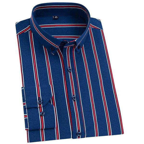 

men's casual shirts stroped soft design men clothing breathable anti-crease elasticity camisa masculina business shirt s0221, White;black