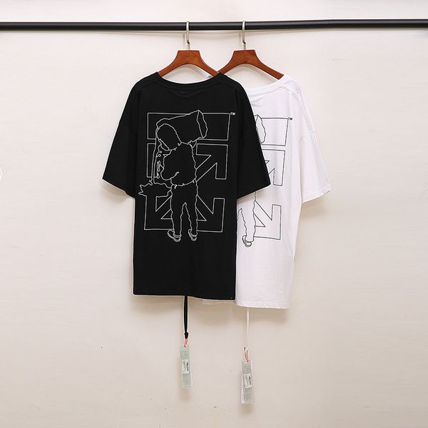

painter figure arrow short sleeve t-shirt for men and women, White;black