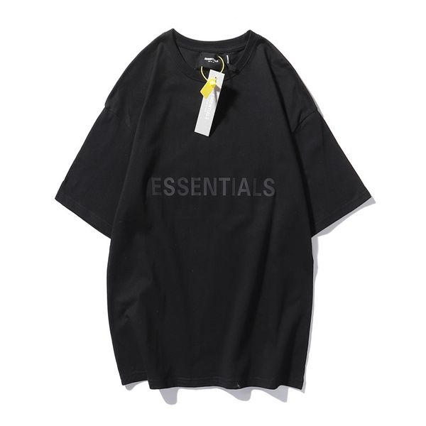 

chao brand fog chest letter pressed rubber essentials men's and women's short sleeve t-shirt, White;black