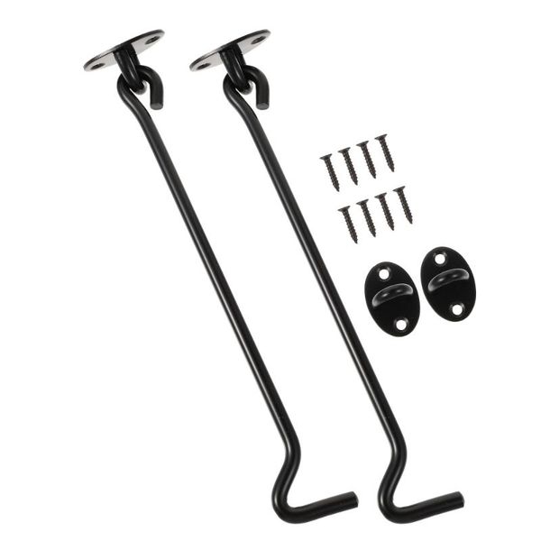 

hooks & rails 2pcs window hook stainless steel professional catch black
