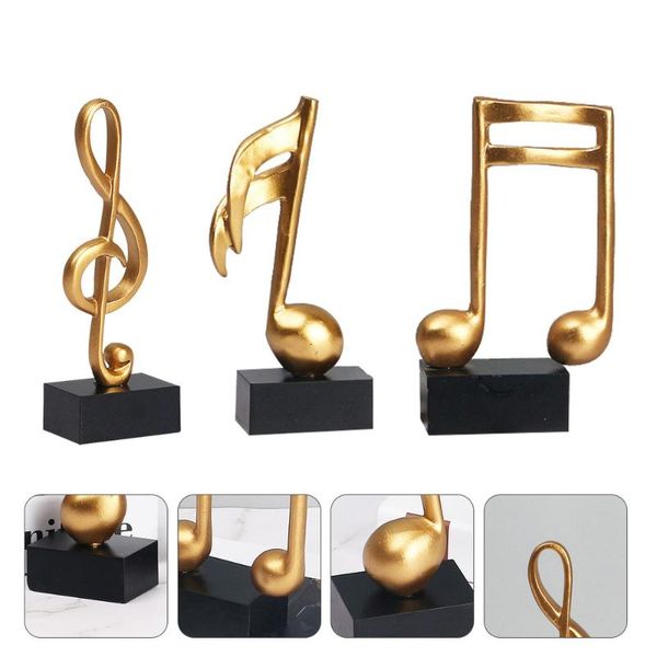 

wall clocks 3pcs resin craft decors exquisite note ornaments creative modeling