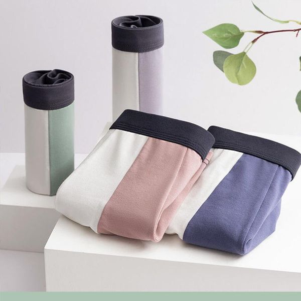 

underpants 3pcs underwear men boxer cotton man brand midwaist mens shorts panties briefs youth personality sous vetement homme, Black;white