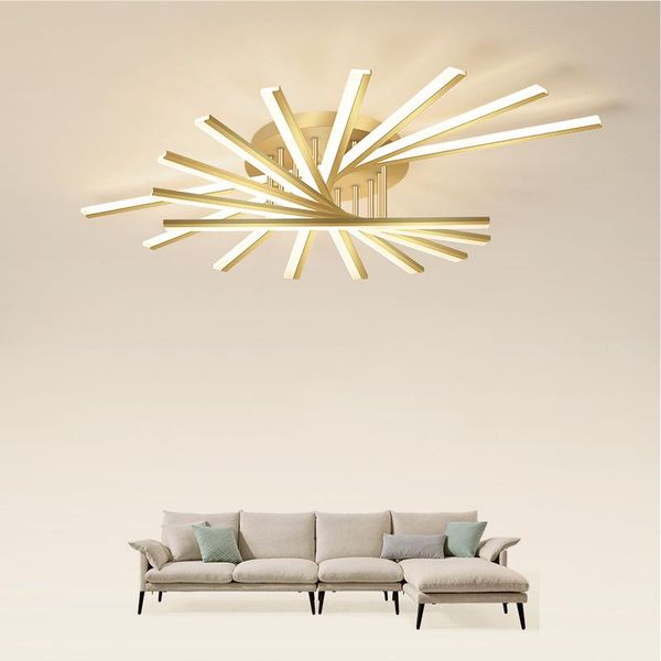 

ceiling lights living room lighting creative golden nordic personality art simple modern atmosphere household light luxury bedroom ligh