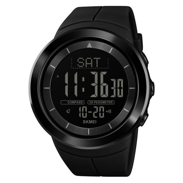 

50m waterproof sports watch digital compass pedometer calorie wrist watch for running outdoor hiking camping el backlight