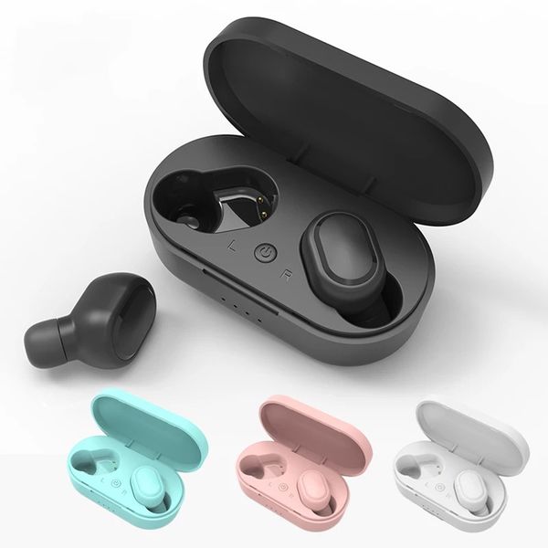 

tws bluetooth v5.0 headset sports wireless earphones stereo earbuds mini in ear dual microphone with charging box earphone