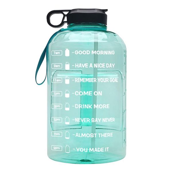 

water bottle -gallon motivational leakproof bpa sports with straw for fitness outdoor enthusiasts