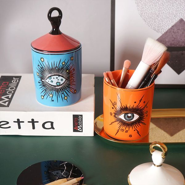 

storage bottles classical big eyes ceramic storages pot decorative aromatherapy pots home table decorations