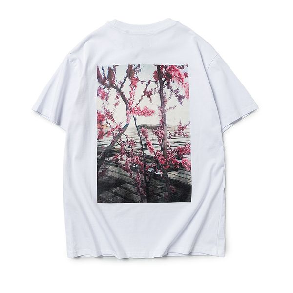 

essentials flower limited double line feel men's and women's of loose god short sleeve t-shirt fashion, White;black