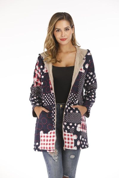 

autumn winter woman cloth women coats and jackets plus size wool and blends, Black