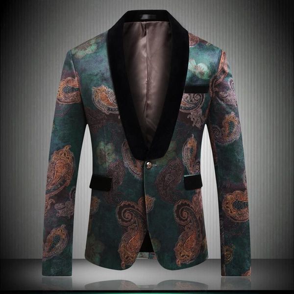 

mens eu blazer popular jacket 2021 england designer green nice pattern style men dress jacket slim fit blazer party 9017, White;black